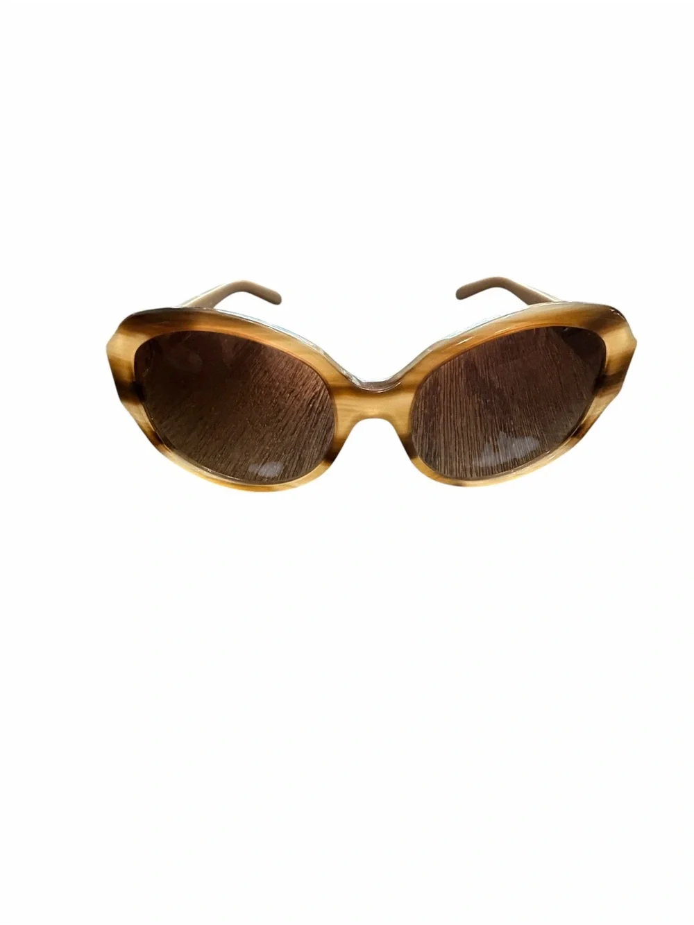 Tory Burch Round Honey Tortoiseshell Brown and Beige Women's Sunglasses